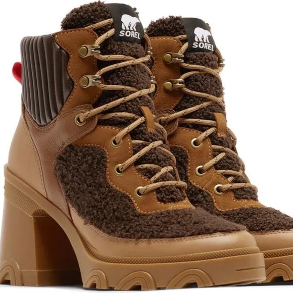 Sorel Brex Heel Shearling Waterproof Leather Lace-Up Boots NWT – Size 7.5 - Picture 12 of 12